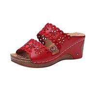 Slide On Sandals for Women Heel Sandals Slippers Home Comfortable Wedge Sandals for Women Platform Sandals Summer Breathable Lightweight Platform Sneakers Women Sandals Heels UK