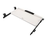 Slide Out Desk Keyboard Tray Set ABS Plastic Shelf with 35mm Rails Gray White Design for Office Worpace nizat & Space Saving