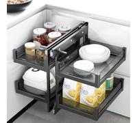 Slide Out Kitchen Blind Corner Cabinetwith 4 Baskets Extendable Storage Solution for Pantry Efficient Space Saver Easy Access Kitchen