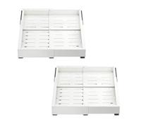 Slide Out Storage Tray - Heavy Duty Cabinet Rack, Space Saving Basket | Easy Access Drawer Setup | Versatile Home Organizer | Slide Out Organizer For Kitchen Pantry Laundry Apartment Dorm Corner Desk