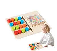 Slide Puzzle,Handheld Bead Shaking Board - Wooden Color Sorting Puzzle Board | for Boys Girls Travel Home Nursery Kindergarten Birthday Children's Day Christmas