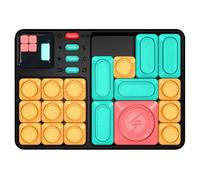 Slide Puzzles Brain Games, Magnetic Sliding Block Brain Teaser Puzzles, Interactive Digital Handheld Games, Electronic Logic Training Travel Tool For Adults And Children