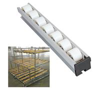 Slide Rail Roller Smooth Strip, Conveyor Skate Wheel Flow Rail for Pallets Cargo Tools, 1m