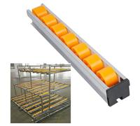 Slide Rail Roller Smooth Strip, Conveyor Skate Wheel Flow Rail for Pallets Cargo Tools, 1m