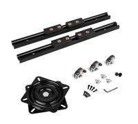 Slide Rail Turntable,Kitchen Island Pull Out Extension Track, Telescopic Rotating Slide Rail Mechanism with Turntable, Rolling Table Hardware for Extra Counter Space