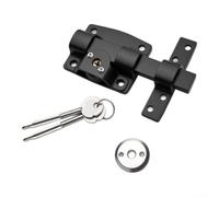 Slide Rim Dead Bolt Lock 146x100mm Metal Gate Reversible for Double | Corrosion-resistant solid metal suitable for indoor or outdoor use two finish options matte black or polished silver