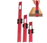 Slide Ruler for Engineers | Aluminum Alloy Precision Ruler with Adjustable Slide Stop | Woodworking Tools Set | for Machinist Engineer Carpentry Construction Layout Cutting Saw Level