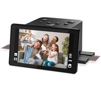 Slide Scanner Digital Film Scanner with Large 5" LCD Screen, Negatives Scanner Convert Color & B&W Negatives & Slides 35mm, 126, 110 Film to 22MP JPEGs