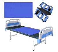 Slide Sheets for Moving Patients on Bed, 75 x 135CM Slide Sheet with Leg Lifter Mobility Aid for Bed, Blue Tubular Transfer Sheet for Wheelchairs, Obese People, Elderly, Hospitals, Home Care