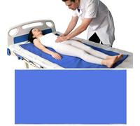 Slide Sheets for Moving Patients on Bed 75x180cm Tubular Transfer Sheet to Assist Moving Elderly Disabled Obese People for Cars Wheelchairs Hospitals Home Care Reusable Positioning Bed Pad Blue