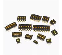 Slide Type Switch 1P 2P 3P 4P 5P 6P 8P 10P 1.27mm DIP Black Pitch Toggle Snap 5Pcs(5P)