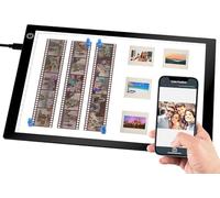 Slide Viewer Light Box for 35mm Slides & Film Negatives, A4 Ultra-Thin LED Light Pad for Scanning & Digitising Old Photos, 3 Adjustable Brightness, USB Powered Photo Negative Scanner Backlight