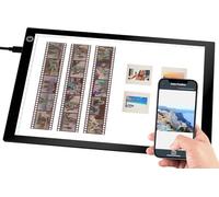 Slide Viewer Light Box, Portable Slide Viewer & Film Negative Scanner, A4 LED Light Pad, USB Powered Slide Scanner for 35mm Slides & Film Negatives, 3 Brightness Levels