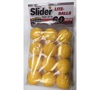 Slider Bowling Machine Spare Balls - Pack of 12 - Yellow - One Size Only