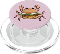 Slider Burger Crab Cute Snack Ocean Pun Art | Tasty Fun Food PopSockets PopGrip for MagSafe