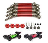 Slider Drive Shaft Front Rear Driveshaft ARA310905 for 1-8 ARRMA Typhon 3S BLX Typhon Mega550 Upgrade Parts (Red)