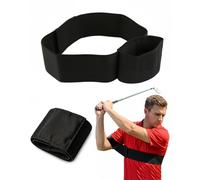 Slider Golf Training Aid, Golf Swing Slider Trainer, Adjustable Arm Strap for Perfect Swing Connection, Elastic Motion Correction Band Enhances Swing Consistency, Suitable for Beginners, Right & Left