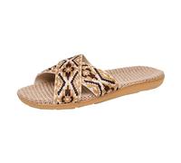 Slider Slippers Women Size 4 Wide Fit Sliders 14 Women's Summer Breathable and Sweat Absorbing Indoor Shoes Lightweight and Silent Linen Slippers Sliders Womens Size 4.5 White Slippers (Orange, 39)