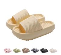 Sliders Cloud Slippers Women Bathroom Slide Non-Slip Shower Slippers Thick Sole House Shoes Quick Drying Pool Slipper Lightweight Beach Shoes Indoor Outdoor Sliders Breathable Summer Shoe Yellow