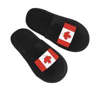 Sliders Flag Of Canada With Mute Sole Slippers Cotton Shoes For Bedroom Home Hotel L