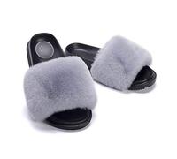 Sliders for Women, Slippers Warm Comfortable Soft For Women Slides Flip Flop Indoor Home Slippers Fluffy Sandals Winter Shoes for Indoor Outdoor Fashion Sandals