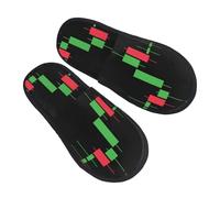 Sliders Forex Stock Market Crypto Trading Candlestick Warm Slippers Comfy Cotton Slippers For Big Kid Adult Home M