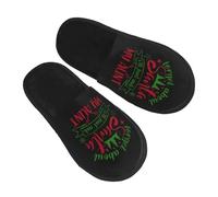 Sliders Forget About Santa I'Ll Just Ask My Aunt Portable Slippers Reusable Shoes For Christmas Hotel Trip M