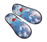 Sliders Hearts In The Sky Anti-Skid Cotton Slippers Comfy Slippers For Trip Big Kid Adult L
