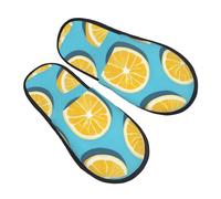 Sliders Le-Mon Wedges Printed Anti-Skid Slippers Reusable Cotton Slippers For Christmas Indoor Big Kid M