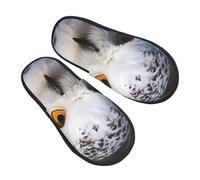 Sliders Snowy Owl Eyes Portable Slippers Fluffy Shoes For Adult Big Kid Home L