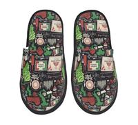 Sliders Stamp Pattern Grape With Mute Sole Slippers Lightweight Shoes For Hotel Big Kid Winter L