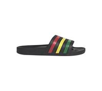 adidas Unisex Adilette Aqua Slides, core black/green/pure ruby, 7 UK