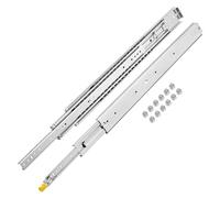 Slides Bearing 500LBS Heavy Duty Drawer Slides 3-Fold Guide Rail Full Extension 76mm Width(22 Inch)