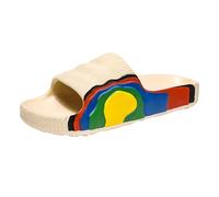 Slides for Men Platform Sole Eva Material Slip On Open Toe Heel Black Solid Indoor Slipper Clogs Non-Slip Slip-Ons Mules Flip Flops Quick Dry Washable Home Summer Travel