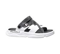 Slides Men Summer Beach Slippers Lightweight EVA Flat Sandals Graphic Print Double Strap Open Toe Open Back Footwear Daily Casual Shoes White Black Grey