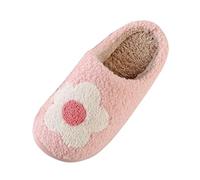 Slides Women Women's Winter Fashion Home Flower Pattern Drag Warm and Thick Slippers