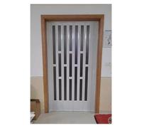 Sliding Accordion Door, Interior Divider for Closet, RV, Patio & Shower, Magnetic Folding Gate with Aluminum Frame & Acrylic Panel, Customizable Design
