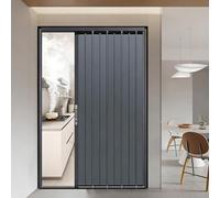 Sliding Accordion Doors, Custom Folding Door with Lock & Key, Aluminum Retractable Storm Door, Low Track Design, Magnetic Seal for Bedroom, Bathroom