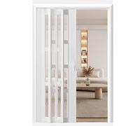 Sliding Accordion PVC Multifold Doors with Handle for Hallway, Doorway, Balcony, Room Divider, Customizable