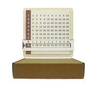Sliding Action Wood Multiplication Table Multiplication Practice Board Math Teaching Tool for School Children Education Sliding Multiplication Table