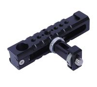 Sliding Adjustable Top Handle with 3/8"-16 Locating Pins for ARRI Grip for Camera Cage Support, Universal Video Rig with 4 Cold Shoe Adapters to Mount DSLR Camera & Microphone LED Light Monitor