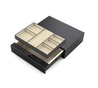 Sliding Away Drawer Safe Steel for Home Quick-Access Digital Keypad Password Box with Removable Jewelry Trays, Drawer Installation(400mm)