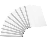 Sliding Bar Report Covers 10Pcs Clear Report Covers with Sliding Bar 10mm Slide-Grip Resume 75 Sheet Capacity A4 Presentation Folder for Report Cover(White)