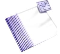 Sliding Bar Report Covers 30 pcs Transparent File Document Thicken Draw Rod A4 Folder Test Paper Storage Bag Clip for Report Cover(Purple)