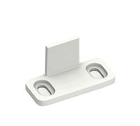 Sliding Barn Door Floor Guide, Black Plastic Bottom Mount for Bypass Pocket Closet Doors, Heavy Duty Anti-Swing Hardware for Grooved & Non-Grooved Tracks, 2 Pack(white)