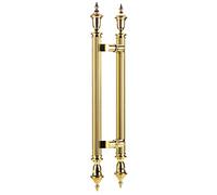 Sliding Barn Door Handle 24/32/40/48/59inch, European Style Large Stainless Steel Push Pull Bar Handle for Glass Door/Wooden Door, Double Side Mounted,Gold-100cm(39.4in)