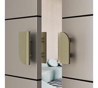 Sliding Barn Door Handle Glass Door Handle Set, Heavy-Duty Commercial Aluminum Push Pull/Barn Handles, Decorative Front Gate Pulls with Washers, 20 30 40 50 60 Cm Length(Bronze-Length 40Cm/15.7In)