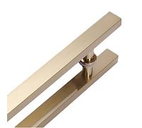 Sliding Barn Door Handle Gold Square Sliding Barn Door Handle for Front Door,Push Pull Door Handles for Glass Door,Hotel Office Building Door Hardware (Size : 120cm Length|80cm Cto