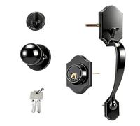 Sliding Barn Door Handle Pull Cabinet Flush Hardware Handle Interior Doors Furniture Handles for Family Safeties Noise Suppression Locks