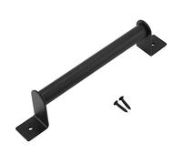 Sliding Barn Door Handle Pull Kit, Heavy Duty Carbon Steel, Black, Vintage Style, Flush Mount, 23x5.5cm, with Screws for Garage, Wardrobe, Indoor Outdoor Wooden Gates